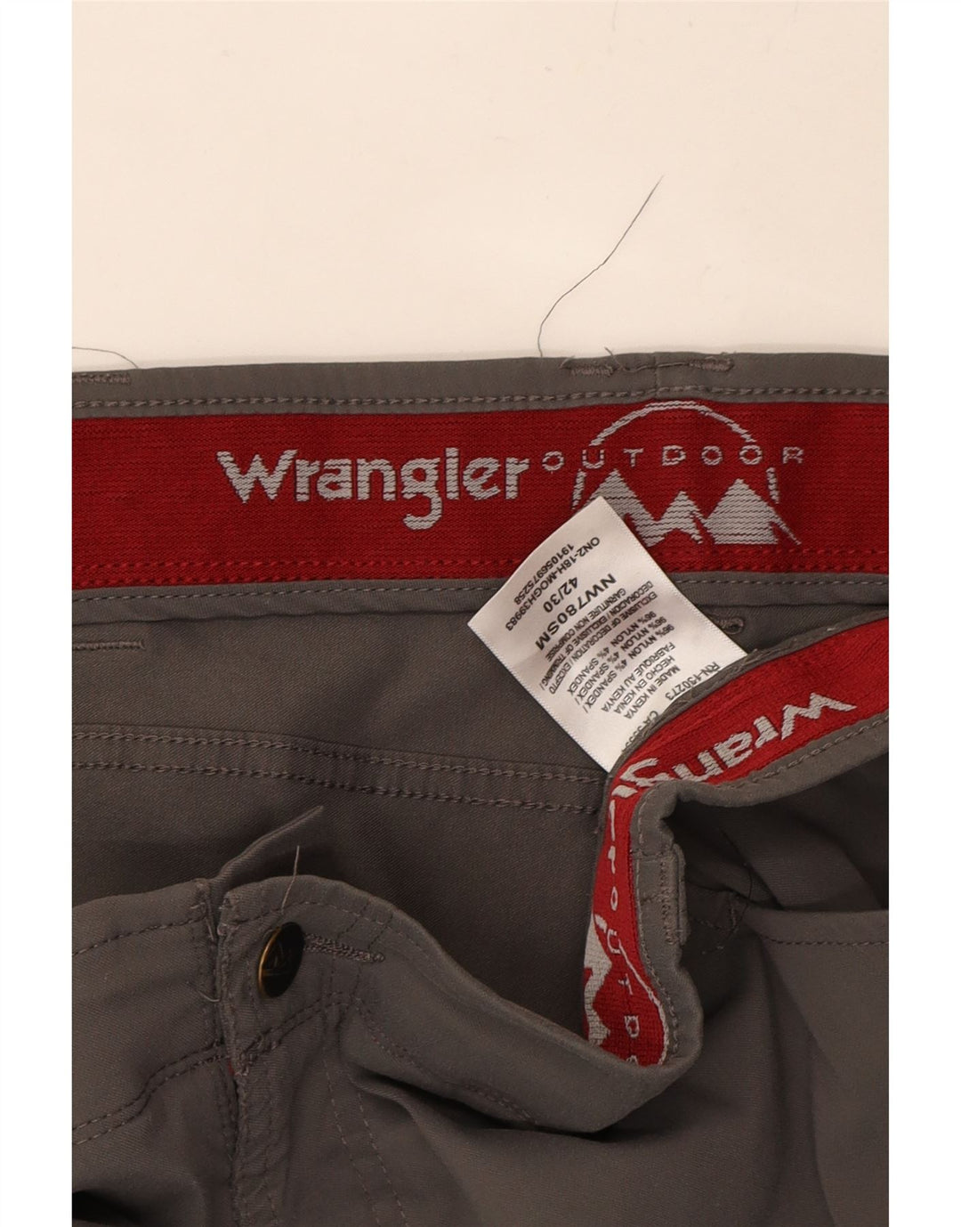 WRANGLER Womens Slim Cargo Trousers W42 L30 Grey Nylon Vintage Wrangler and Second-Hand Wrangler from Messina Hembry 