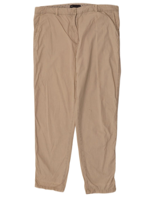 Spodnie Chino Marks & Spencer Damskie z wysokim stanem UK 16 Large W36 L30 Beżowe
