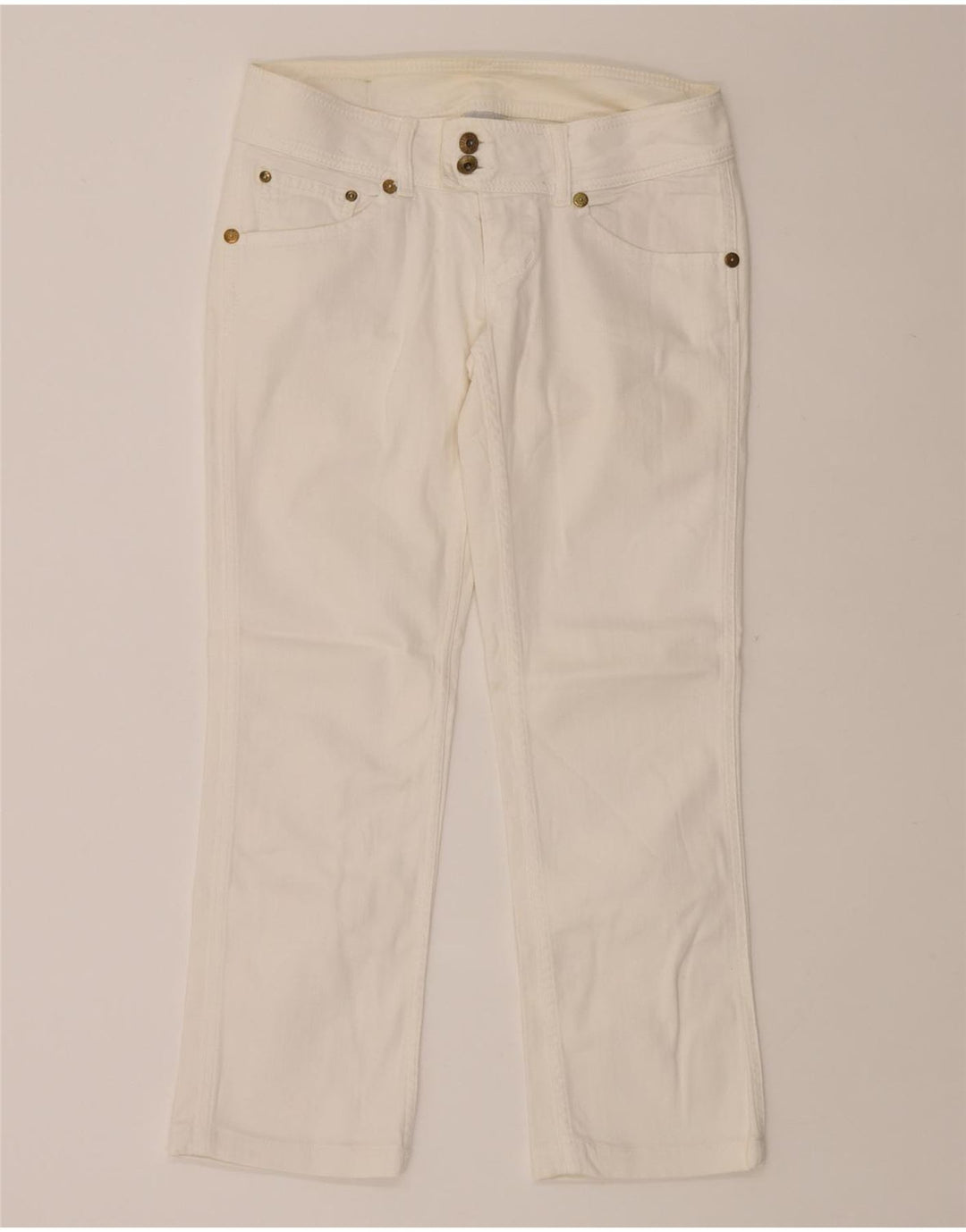 MET Womens Slim Jeans W29 L26 White Cotton Vintage MET and Second-Hand MET from Messina Hembry 