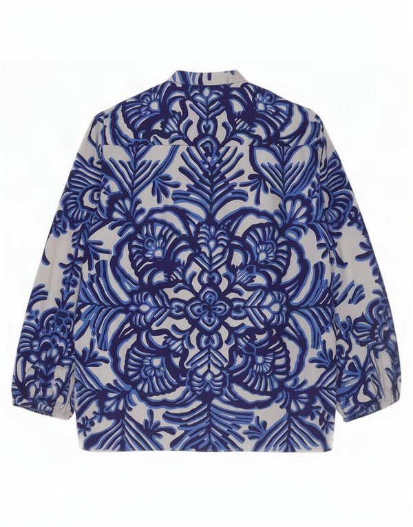 Bluzka damska Zara Top UK 16, duża, szara, w kwiaty