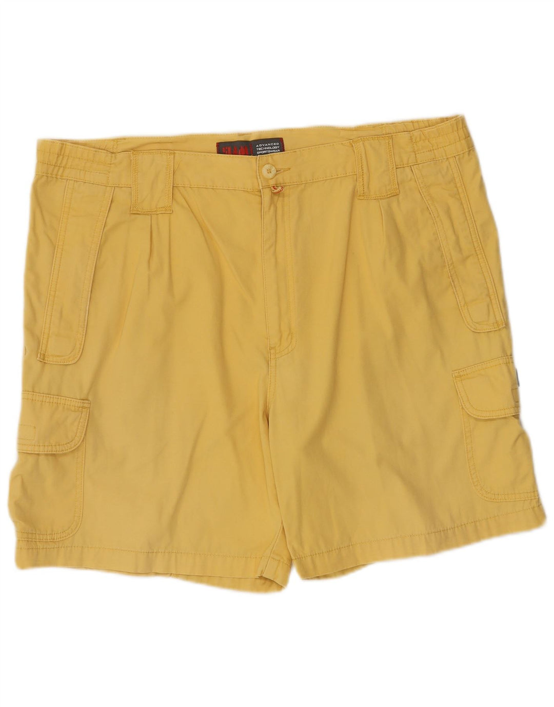 SLAM Mens Cargo Shorts IT 58 4XL W42 Yellow Cotton