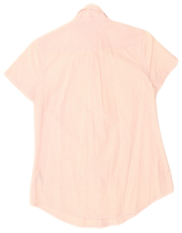 Damska koszula z krótkim rękawem Tommy Hilfiger US 4 Small Pink Gingham