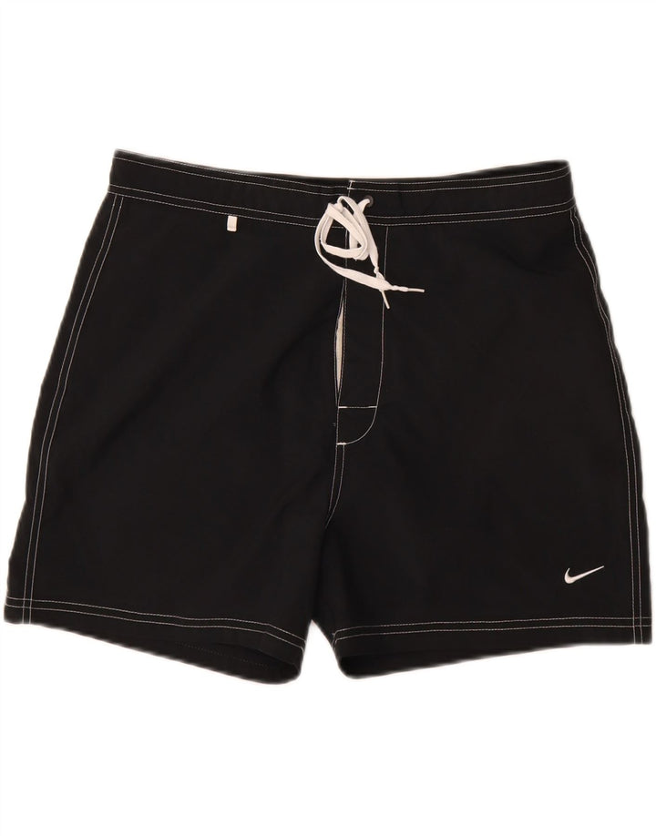Męskie spodenki kąpielowe Nike, poliester w kolorze średniej czerni, z blokami kolorów