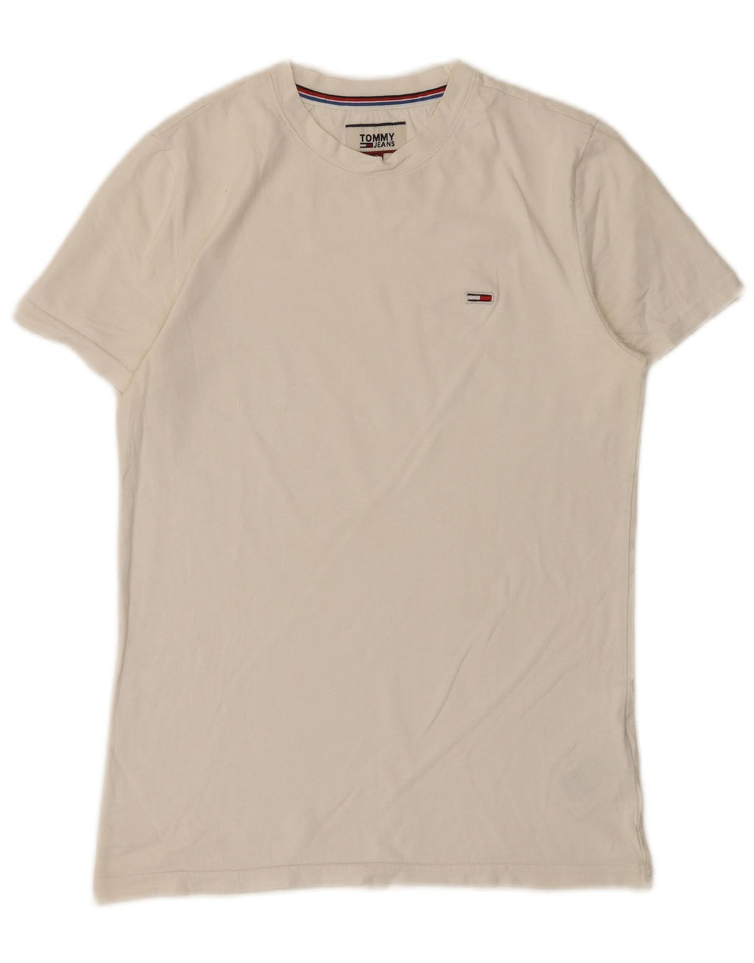 T-shirt męski Tommy Hilfiger, mały, biały, bawełniany
