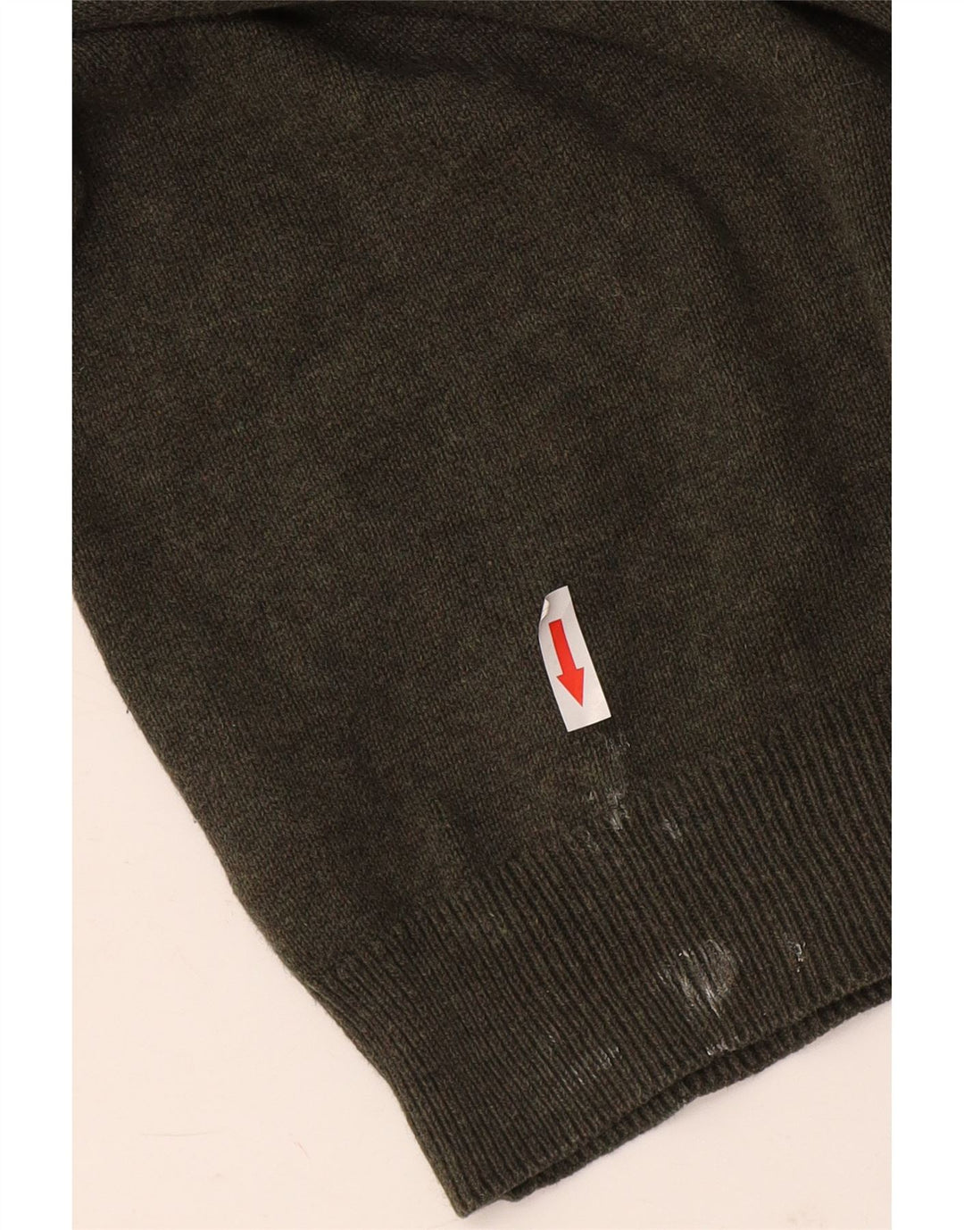 Marks & Spencer Męski sweter z okrągłym dekoltem, bawełniany khaki, 2XL