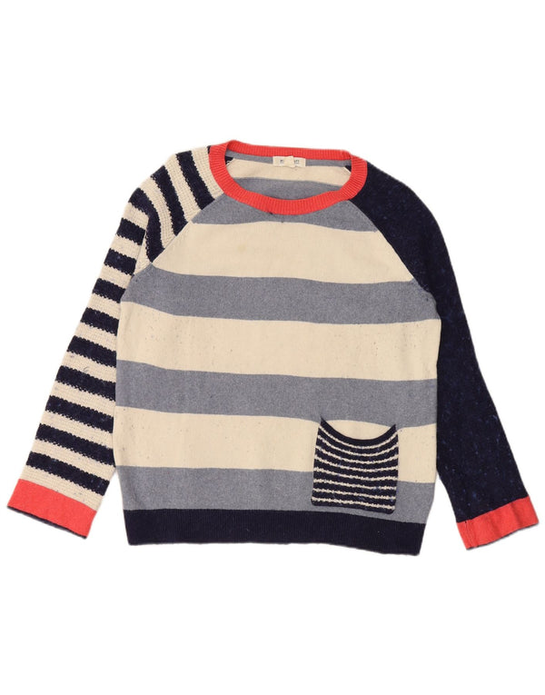 WHITE STUFF Damski sweter z dekoltem w łódkę UK 12 Średni wielobarwny