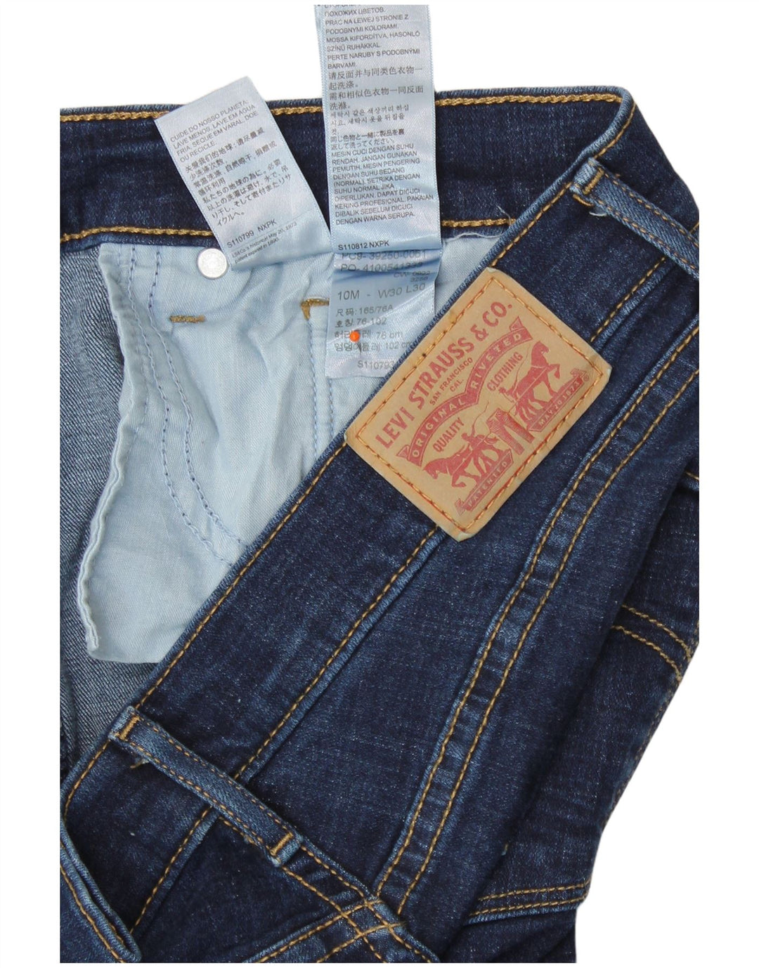 Damskie jeansy LEVI'S Classic Fit Straight US 10 Large W30 L30 Granatowe