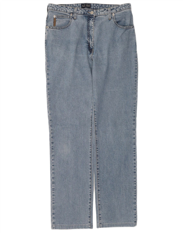 Damskie jeansy Armani Indigo Straight W32 L32 Niebieskie bawełniane