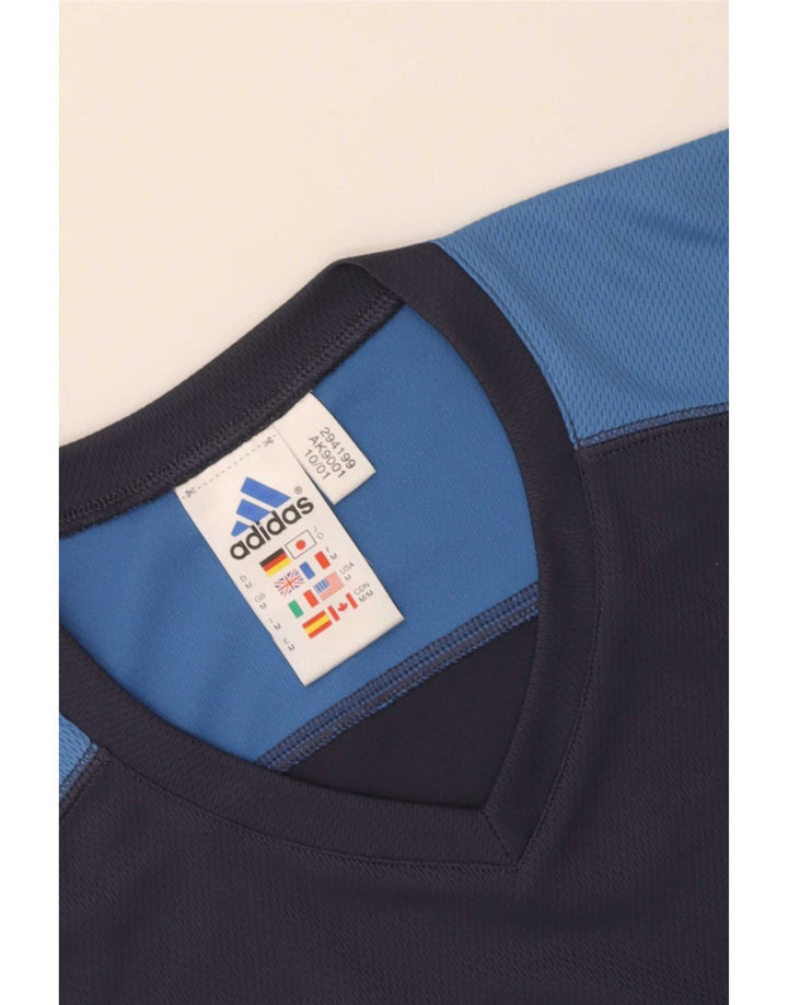 Adidas Męskie Climalite Graphic Top z długim rękawem, średni granatowy, blok kolorów