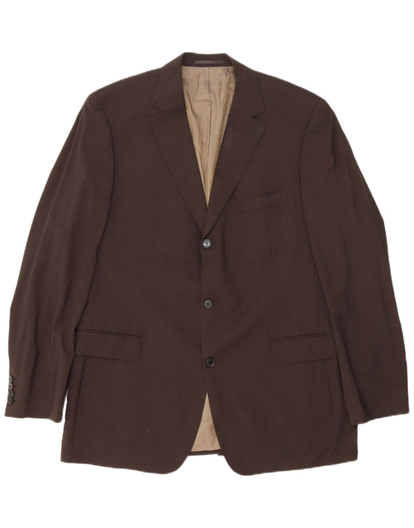 Cerruti 1881 Mens 3 Button Blazer Jacket IT 51 Large Brown Virgin Wool