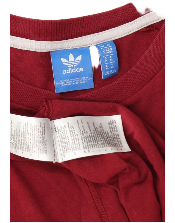 Adidas Męska koszulka Top Medium Burgundowa bawełna