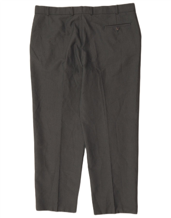 Męskie proste spodnie chino Marks & Spencer W40 L29 Szary poliester