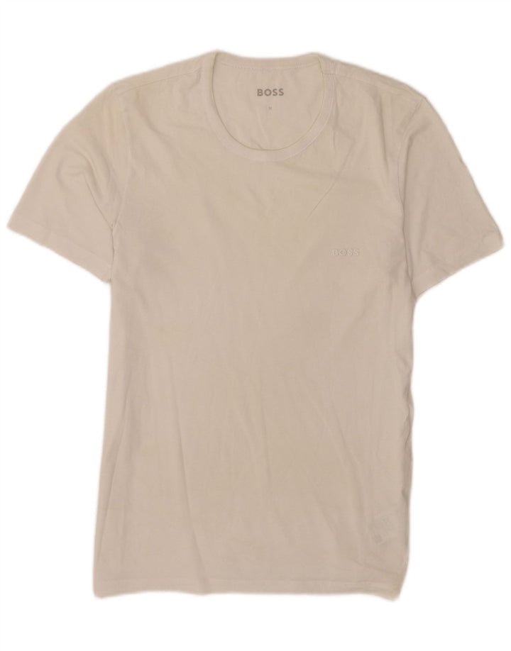 T-shirt męski Hugo Boss, mały, biały, bawełniany