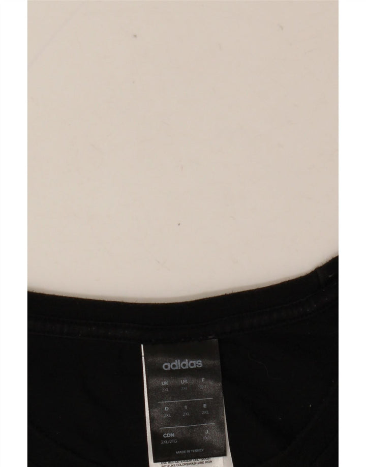 Męska koszulka z grafiką ADIDAS, 2XL, czarna, bawełniana