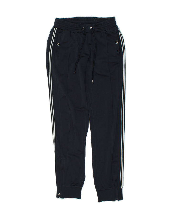 CHAMPION Mens Tracksuit Trousers Small Navy Blue Polyester Vintage Champion and Second-Hand Champion from Messina Hembry 