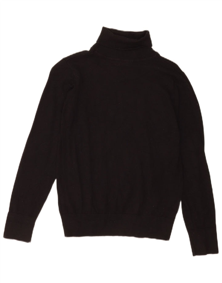Damski sweter z golfem Oasis UK 10 Small, czarna wiskoza