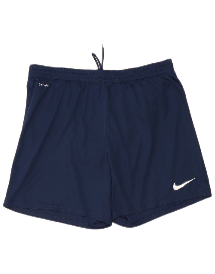 Męskie spodenki sportowe NIKE Dri Fit, duże, granatowe, z poliestru