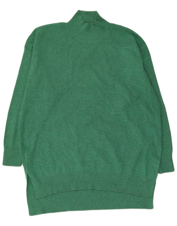 Marks & Spencer Damski sweter z długim rękawem i golfem, UK 16, duży, szary