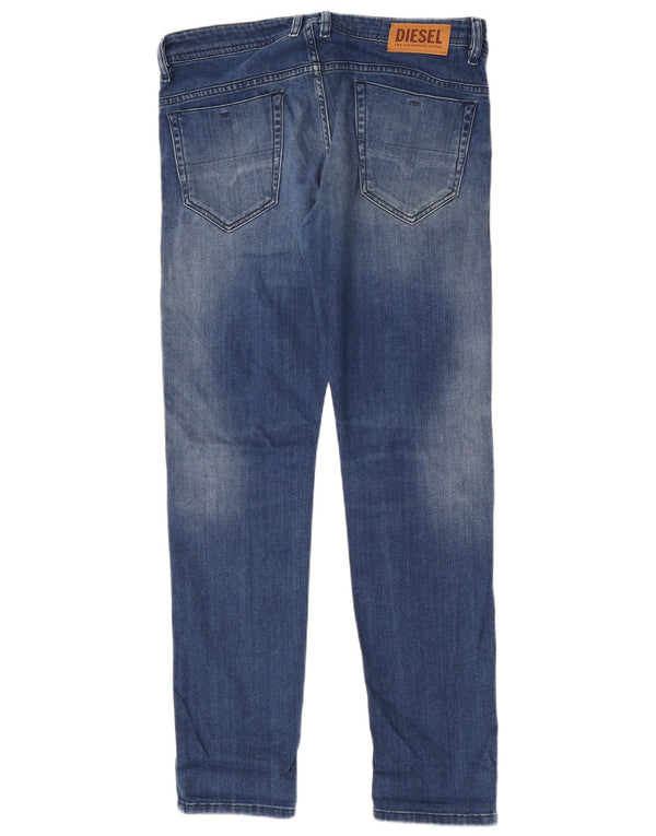 Diesel Mens Thommer Slim Skinny Jeans W34 L32 Blue Cotton