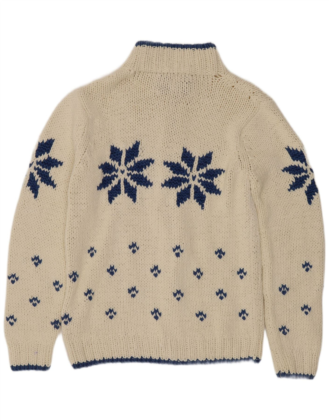 Marlboro Classics Męski sweter rozpinany Średni złamanej bieli Fair Isle Retro