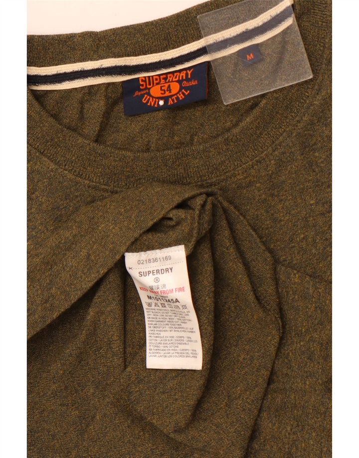 SUPERDRY Męski T-shirt Top, średnia bawełna khaki