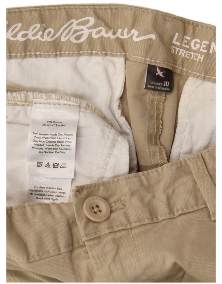 Spodnie damskie EDDIE BAUER o prostym kroju US 10 Large W32 L23 beżowe
