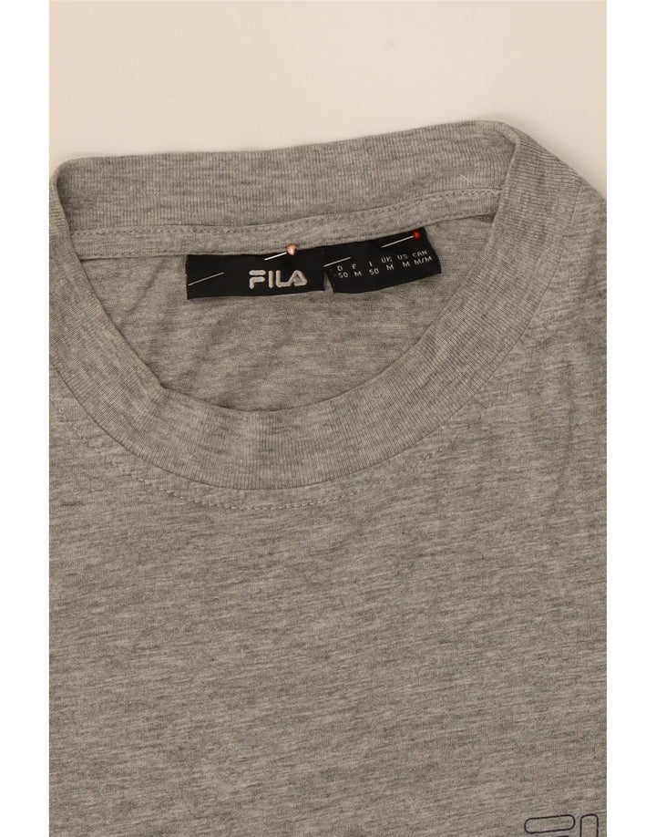 FILA Mens T-Shirt Top Medium Grey Vintage Fila and Second-Hand Fila from Messina Hembry 
