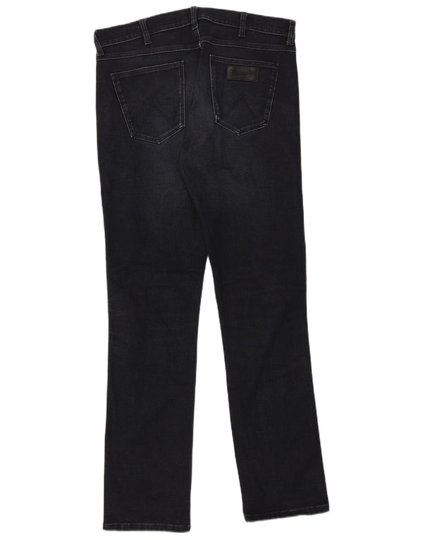 Wrangler Męskie Greensboro Straight Jeans W34 L36 Granatowa bawełna