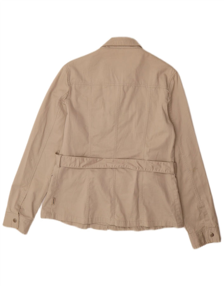 GEOX Womens Utility Jacket UK 12 Medium Beige Cotton