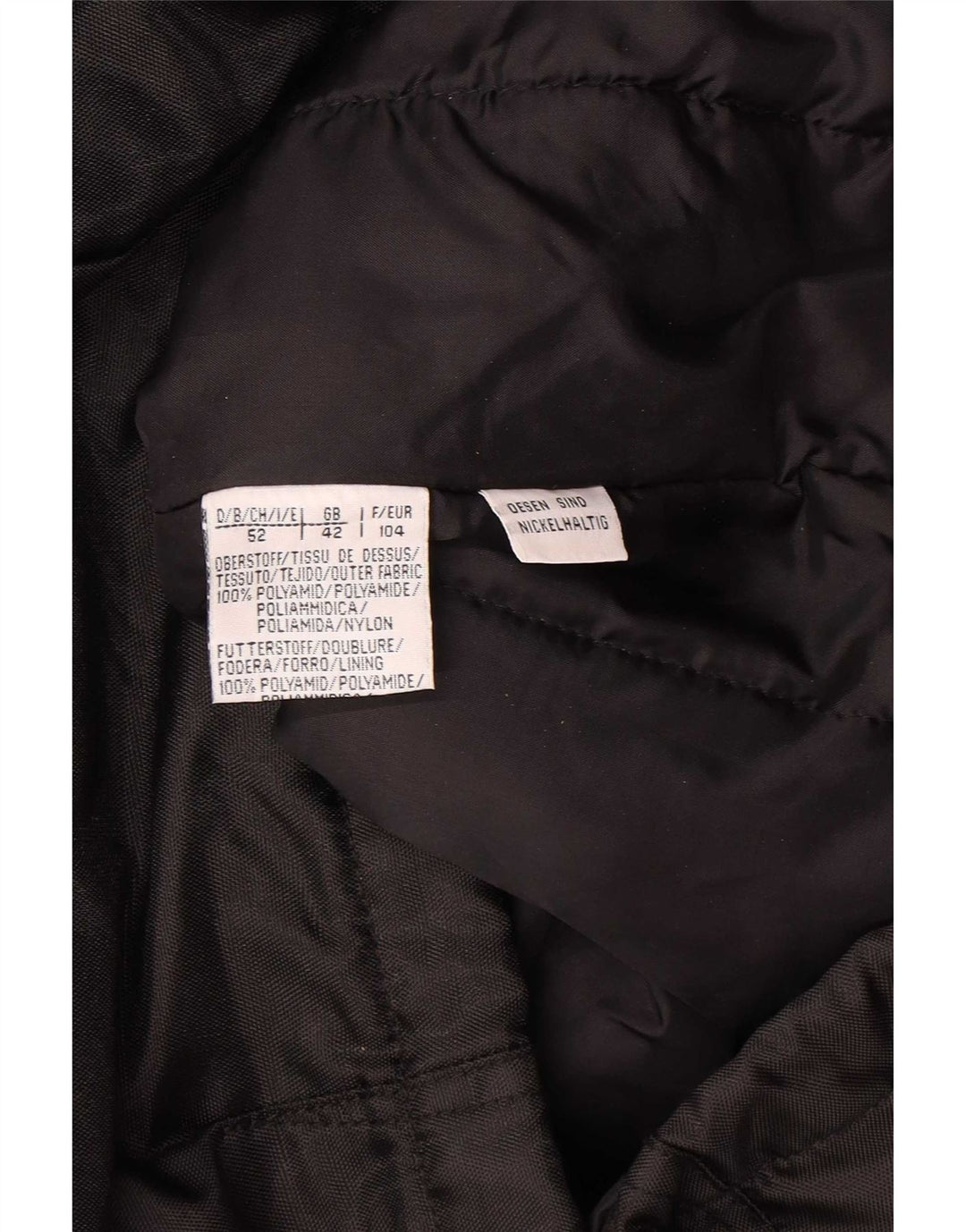 Vintage męska ocieplana kurtka z kapturem UK 42 XL, czarna, poliamidowa
