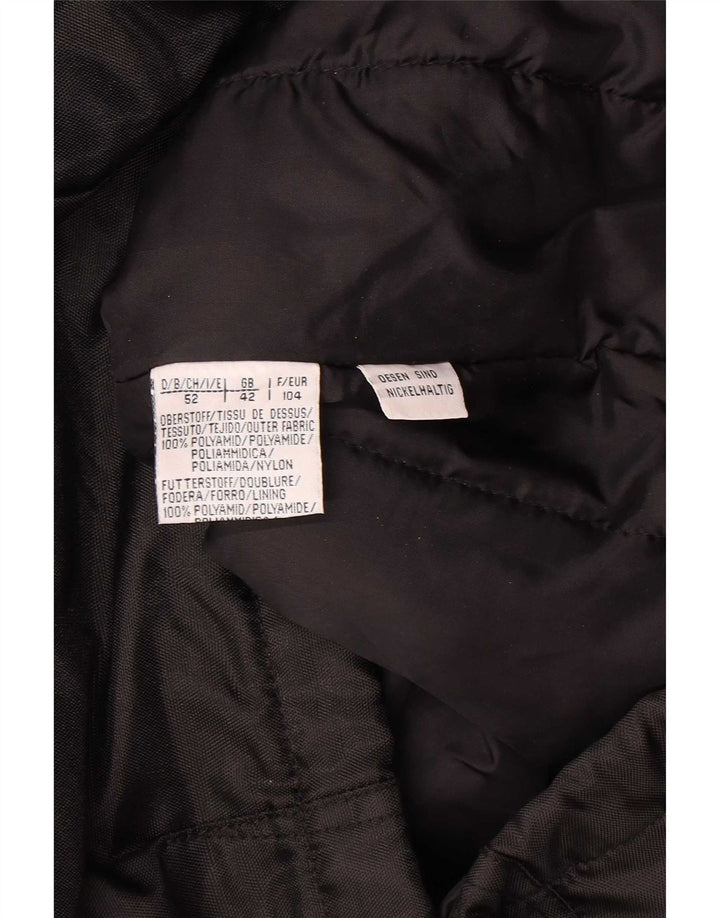 Vintage męska ocieplana kurtka z kapturem UK 42 XL, czarna, poliamidowa