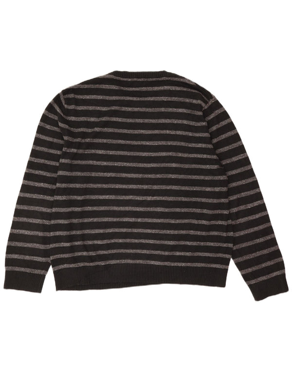 Męski sweter Nautica z okrągłym dekoltem 2XL, bawełniany w czarne paski