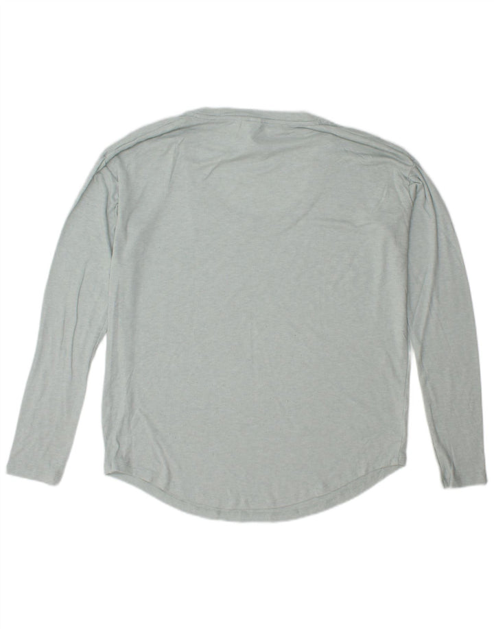 Damski top oversize ATHLETA z długim rękawem, UK 10, mały, niebieski, modal