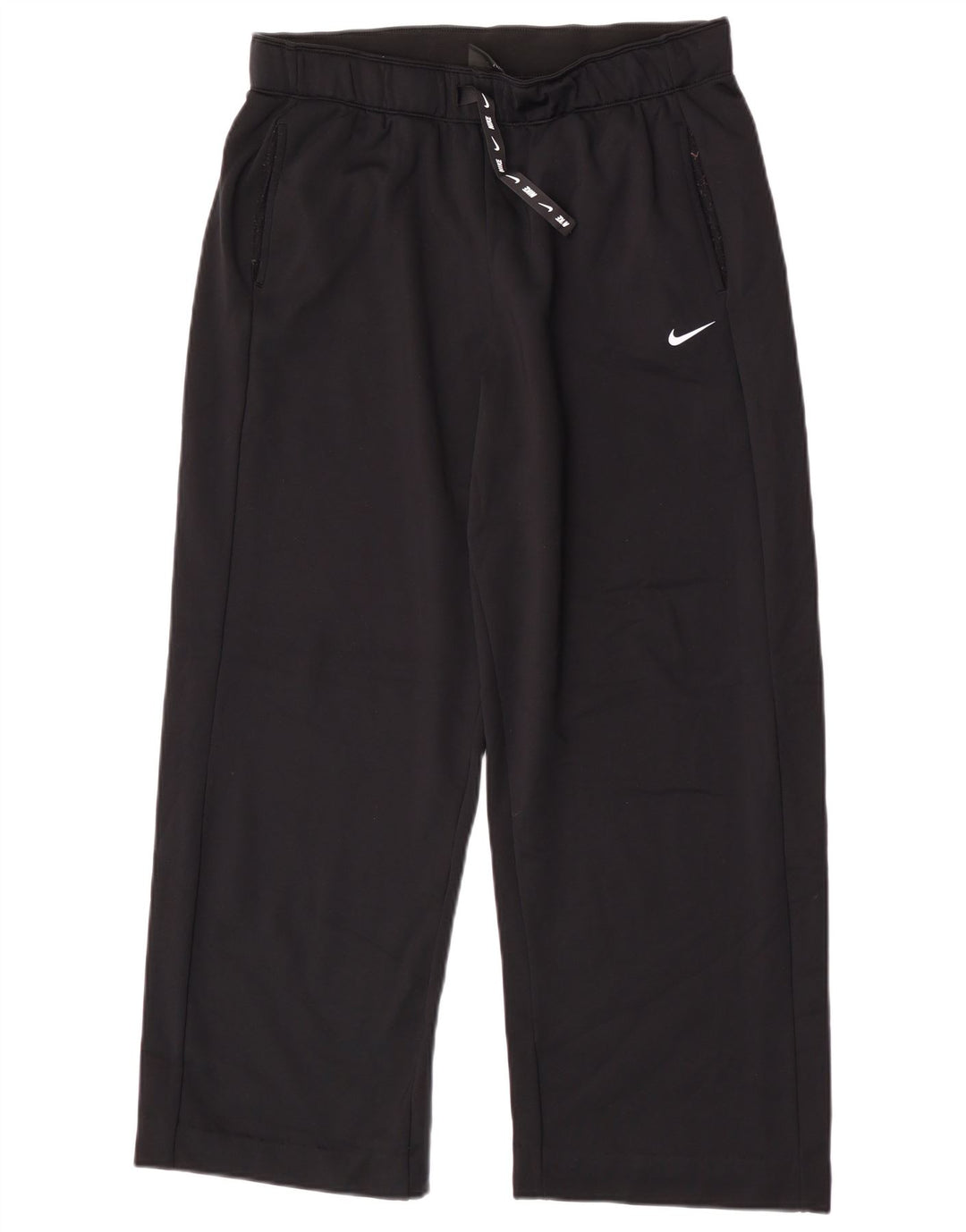 Damskie spodnie dresowe Nike Dri Fit, duże, czarne, nylonowe