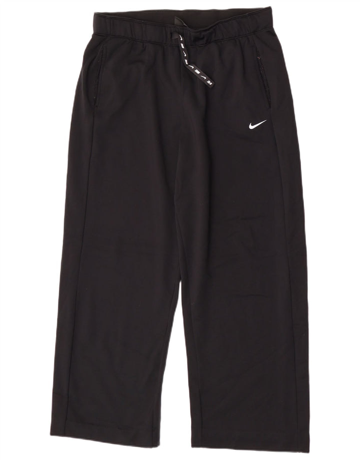 Damskie spodnie dresowe Nike Dri Fit, duże, czarne, nylonowe