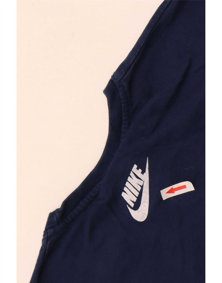 Męski T-shirt z grafiką Nike, duży, granatowy, bawełniany