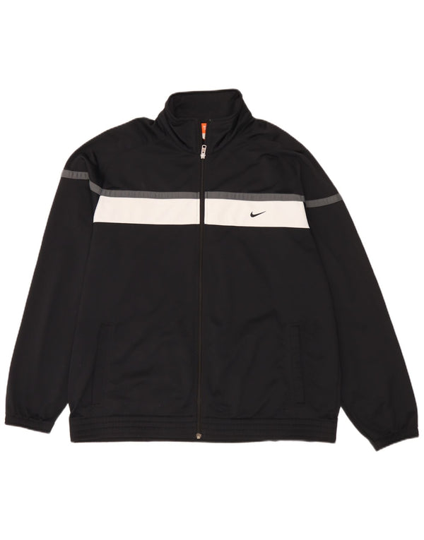 Męska kurtka dresowa Nike UK 46/48 XL Czarny poliester z blokami kolorów