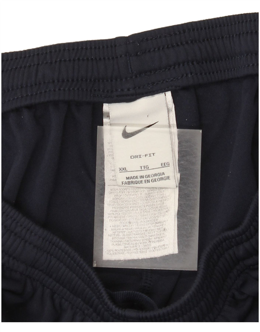 Męskie spodnie dresowe Nike Dri Fit 2XL, granatowe, poliestrowe