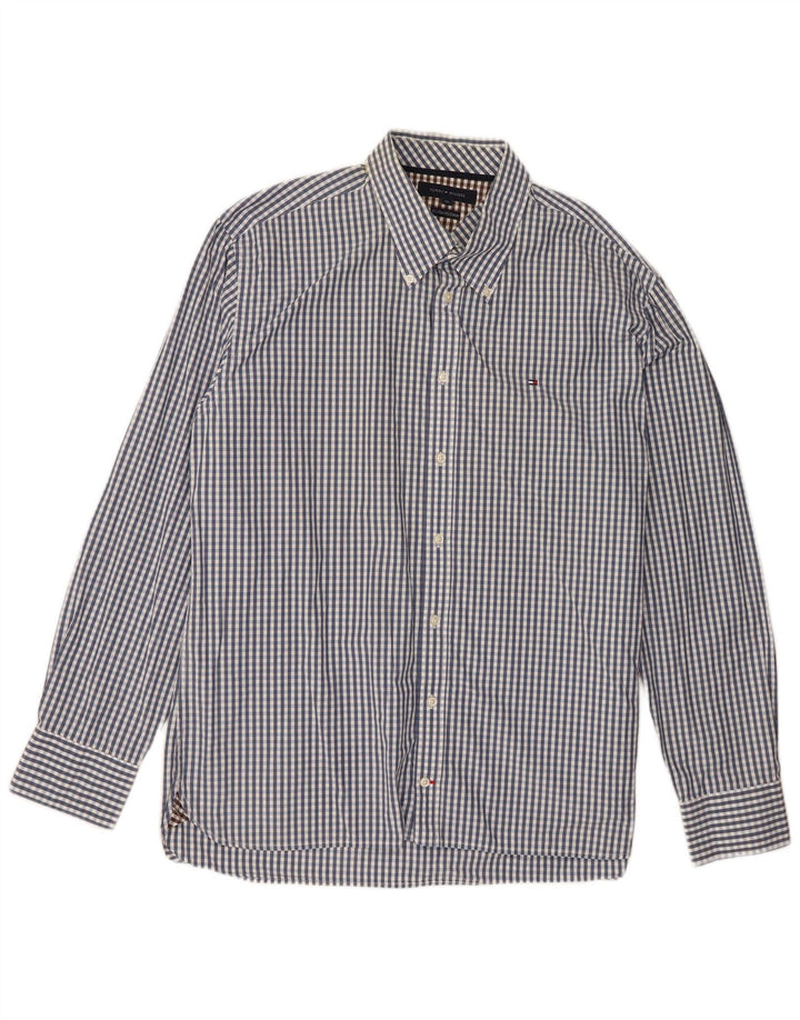Koszula męska Tommy Hilfiger XL, niebieska bawełniana kratka