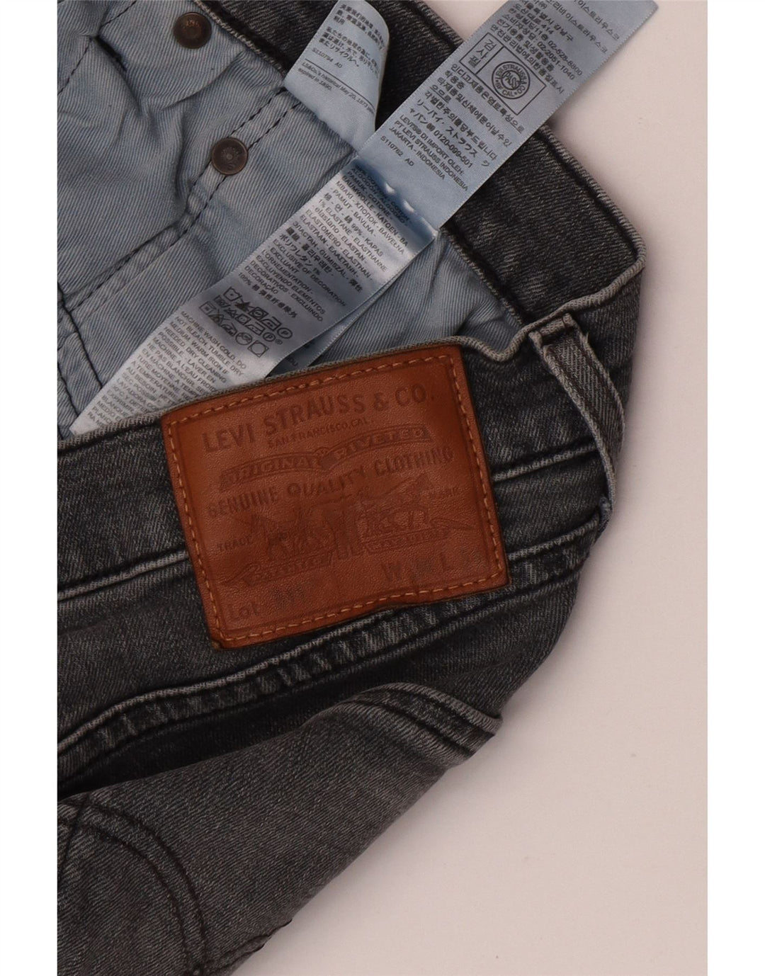Męskie jeansy Levi's 511 Slim W34 L34 Szara bawełna