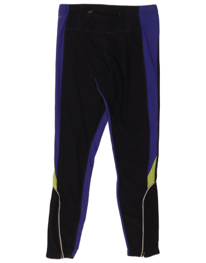 Męskie legginsy Nike Dri Fit UK 38/40, średni czarny poliester z blokami kolorów