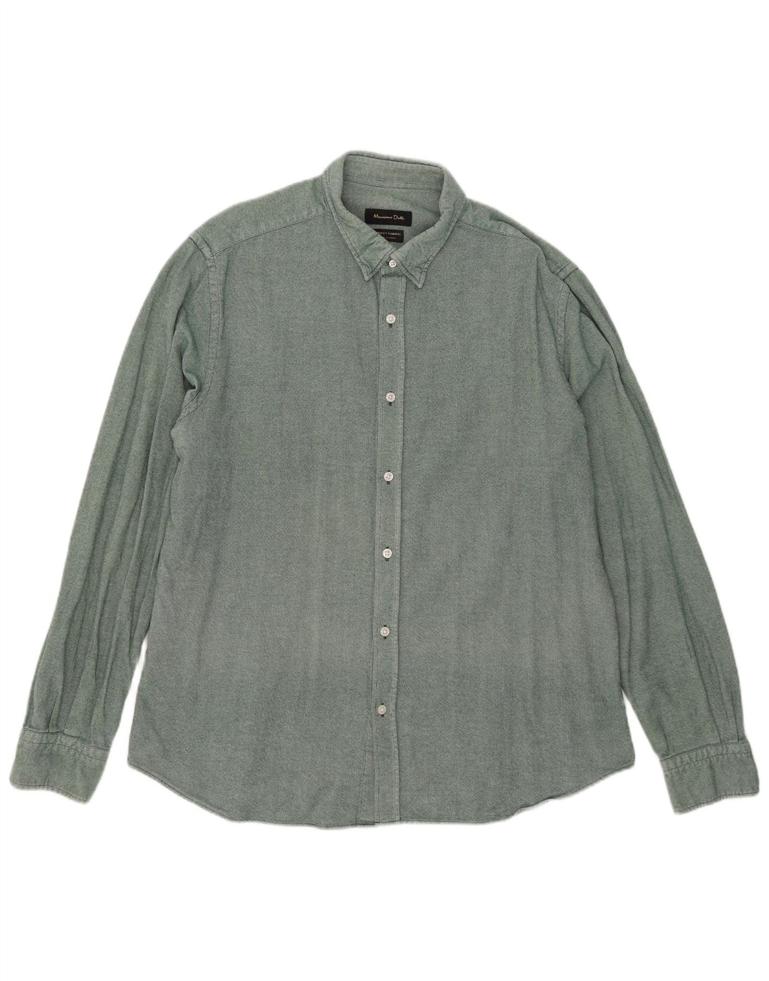 Koszula męska MASSIMO DUTTI XL, zielona, bawełniana