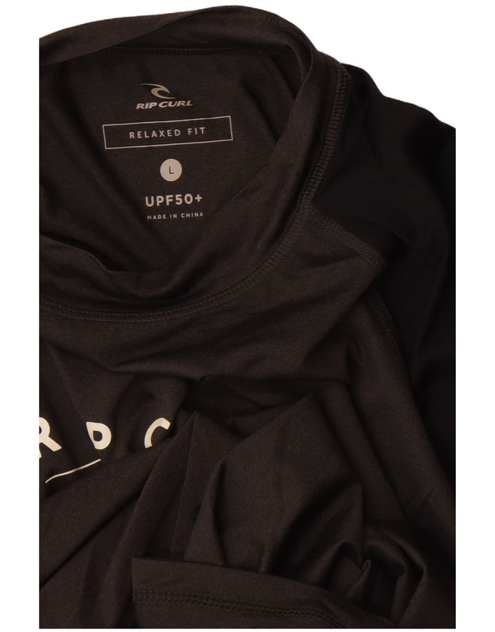 Męski T-shirt z grafiką Rip Curl o swobodnym kroju, duży, szary
