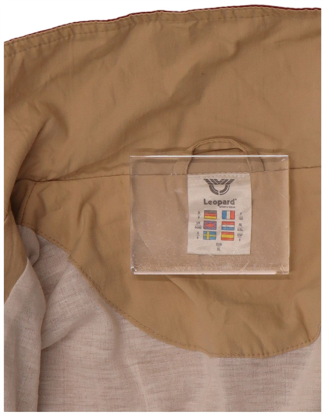 Męska kurtka wiatrówka LEOPARD UK 44/46 XL, czerwona bawełna Paisley