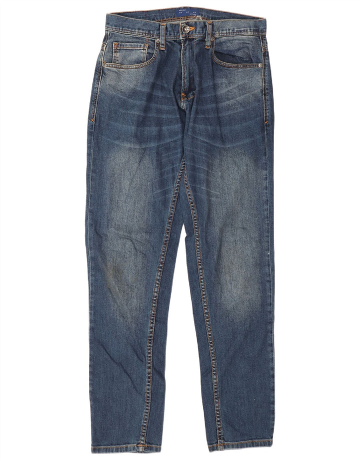 Męskie proste dżinsy Zara EU 38 Small W30 L32 Niebieskie bawełniane