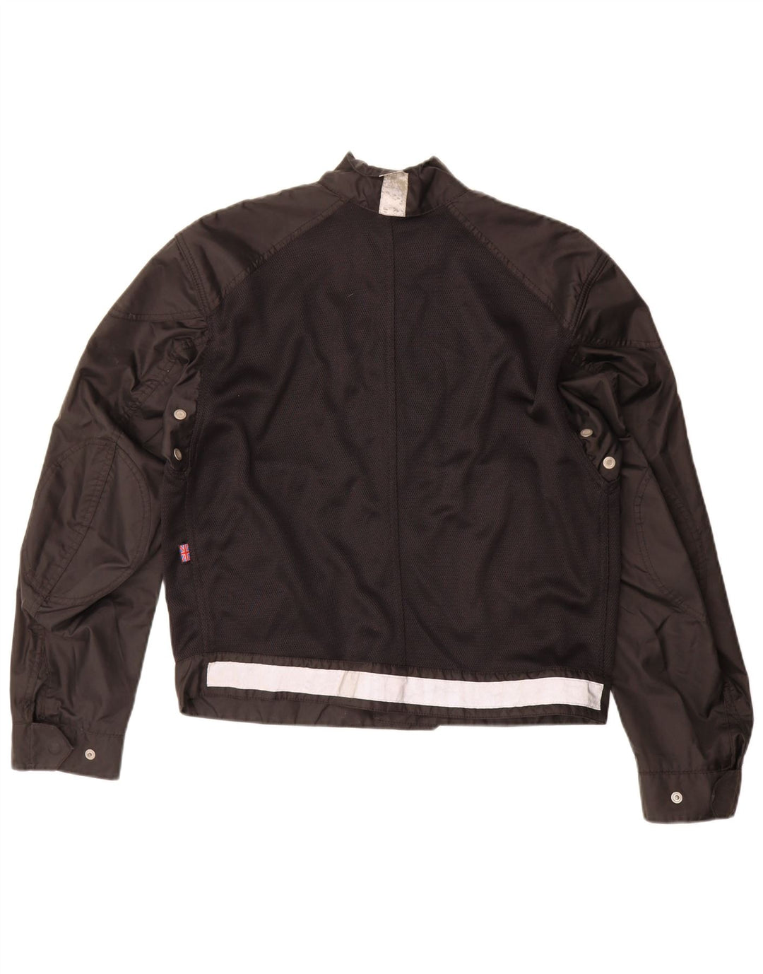 Męska kurtka wyścigowa Belstaff UK 40, duża, czarna, z blokami kolorów