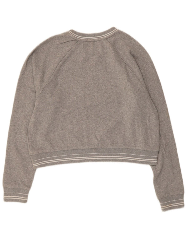 Damski sweter Superdry Crop Graphic UK 14, średnioszary, bawełniany