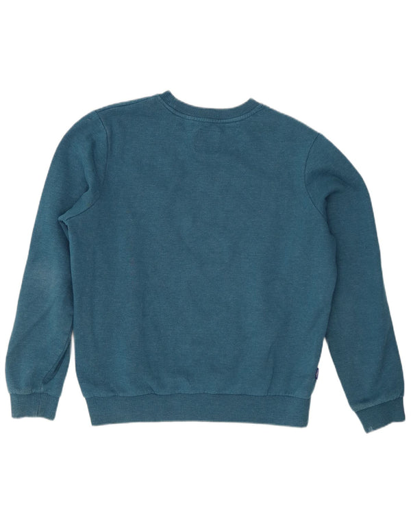 Damski sweter oversize Superdry z grafiką UK 10, mały, niebieski, bawełniany