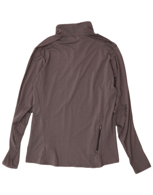 Adidas Męski dres Climalite Zip Neck Pullover Top Średni Szary Poliester