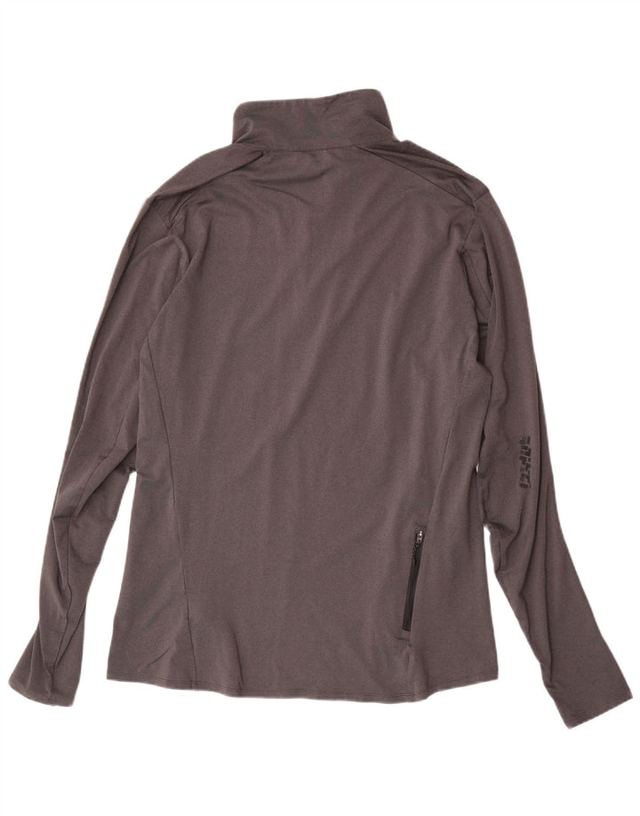 Adidas Męski dres Climalite Zip Neck Pullover Top Średni Szary Poliester